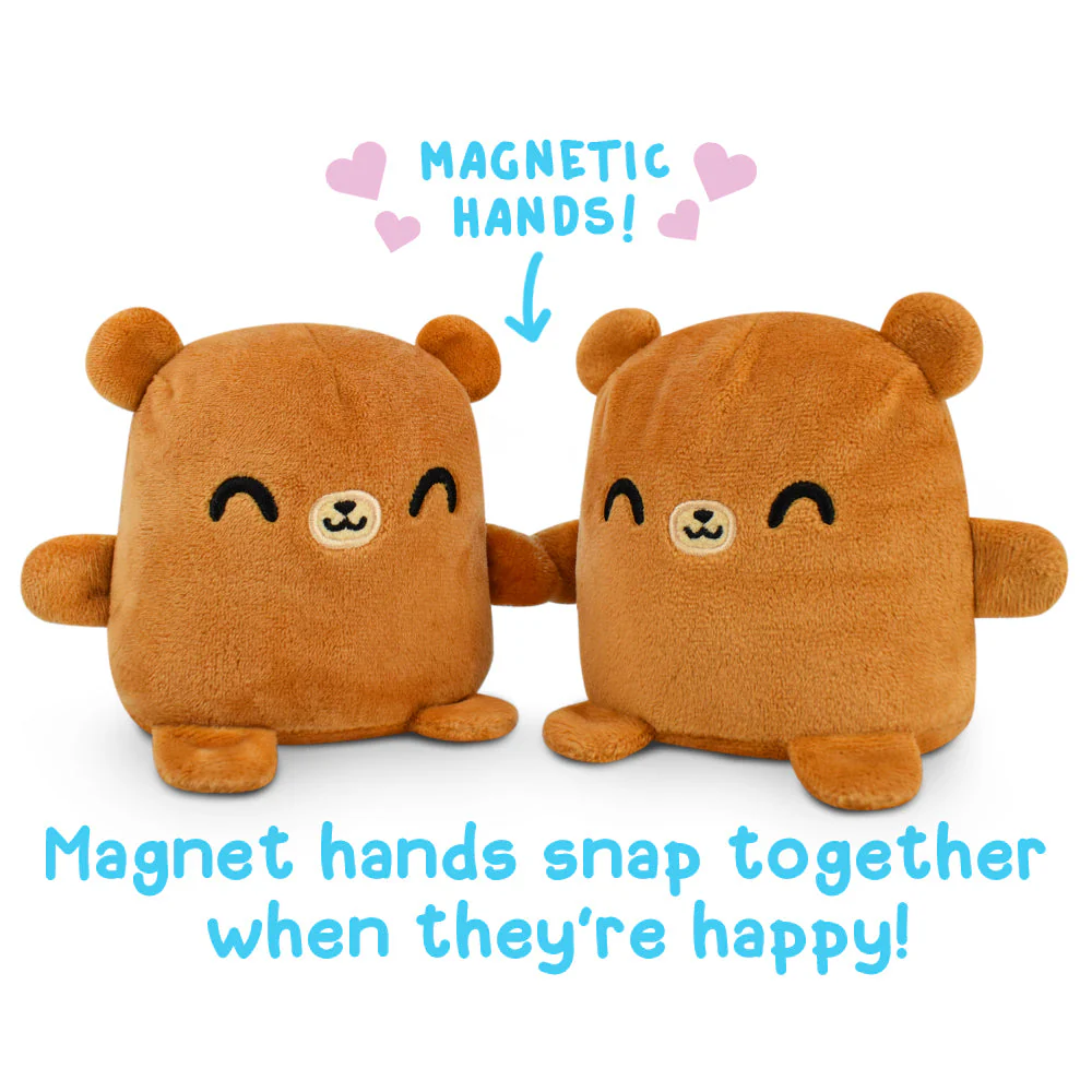 TeeTurtle Reversible Bear: Brown Plushmate (Mini) - Image 3